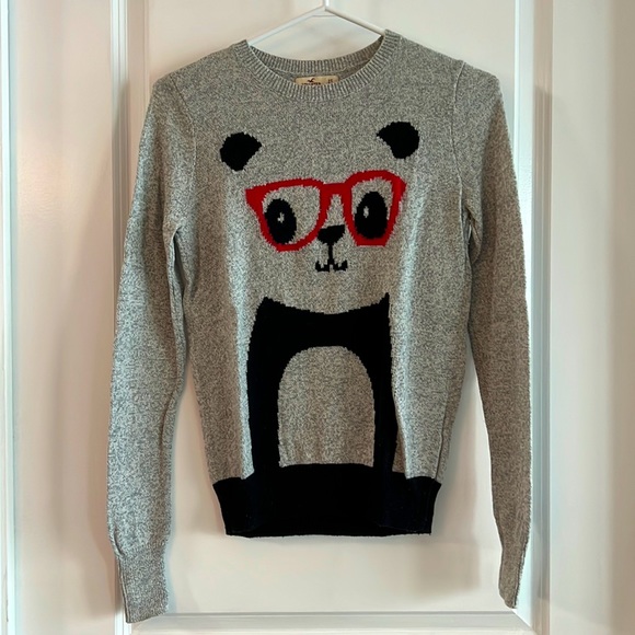 Cute hollister panda sweater. 🐼 - Picture 1 of 4